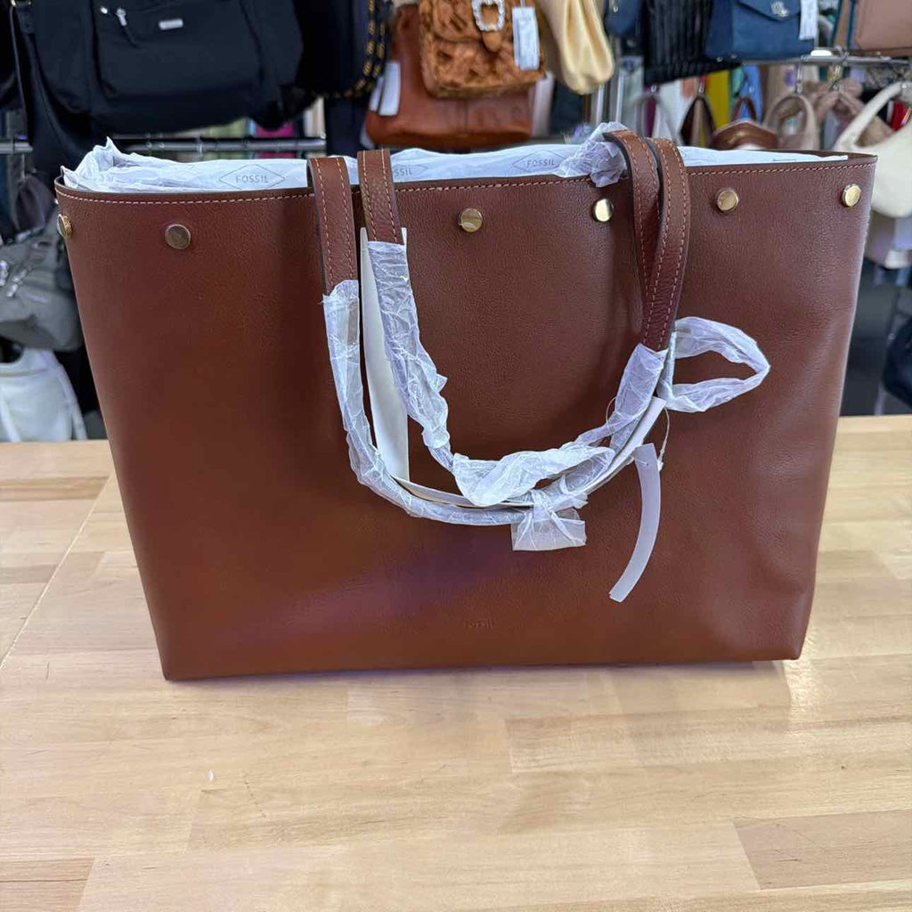 Fossil Brown Tote Leather New Handbag