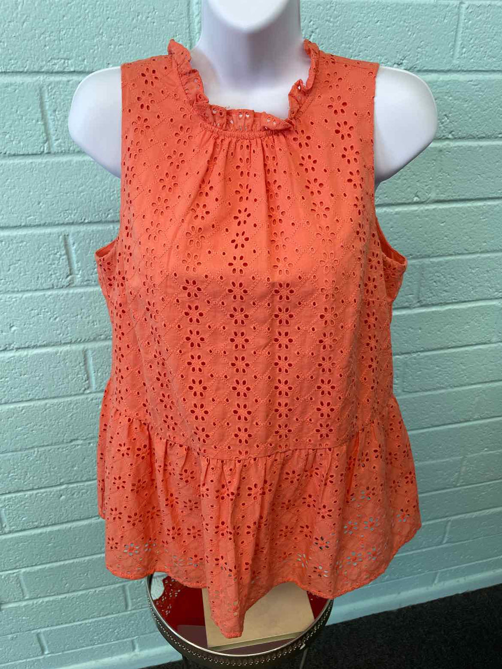 Loft Size S Orange Sleeveless