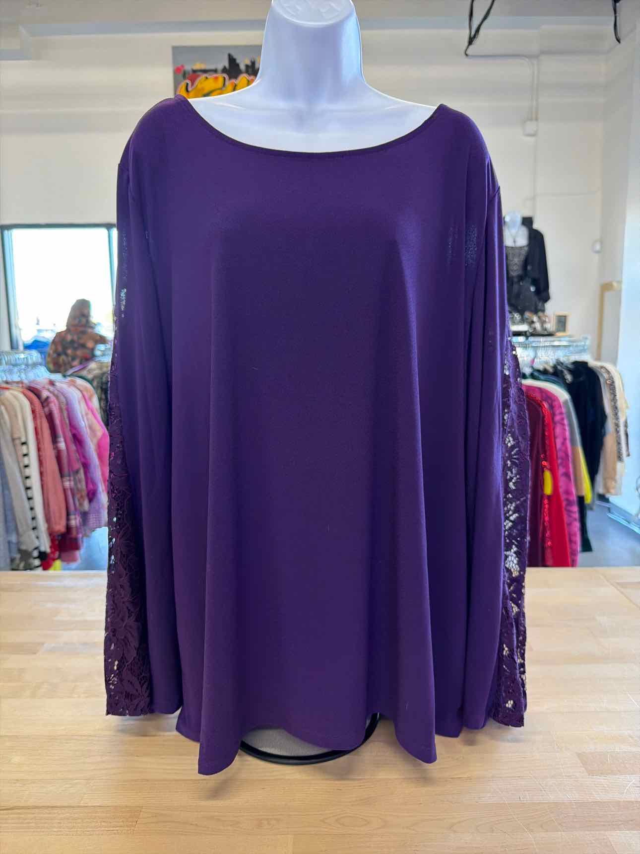 Iman Size 3X Purple Blouse