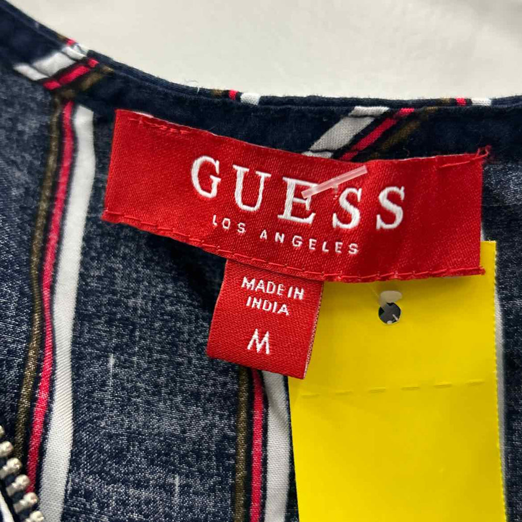 Guess Size M Red & Blue Dress
