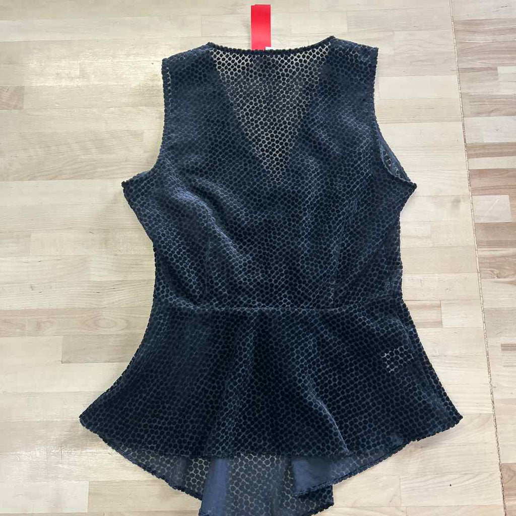 Chelsea28 Size S Black Velvet Mesh Preloved Tank