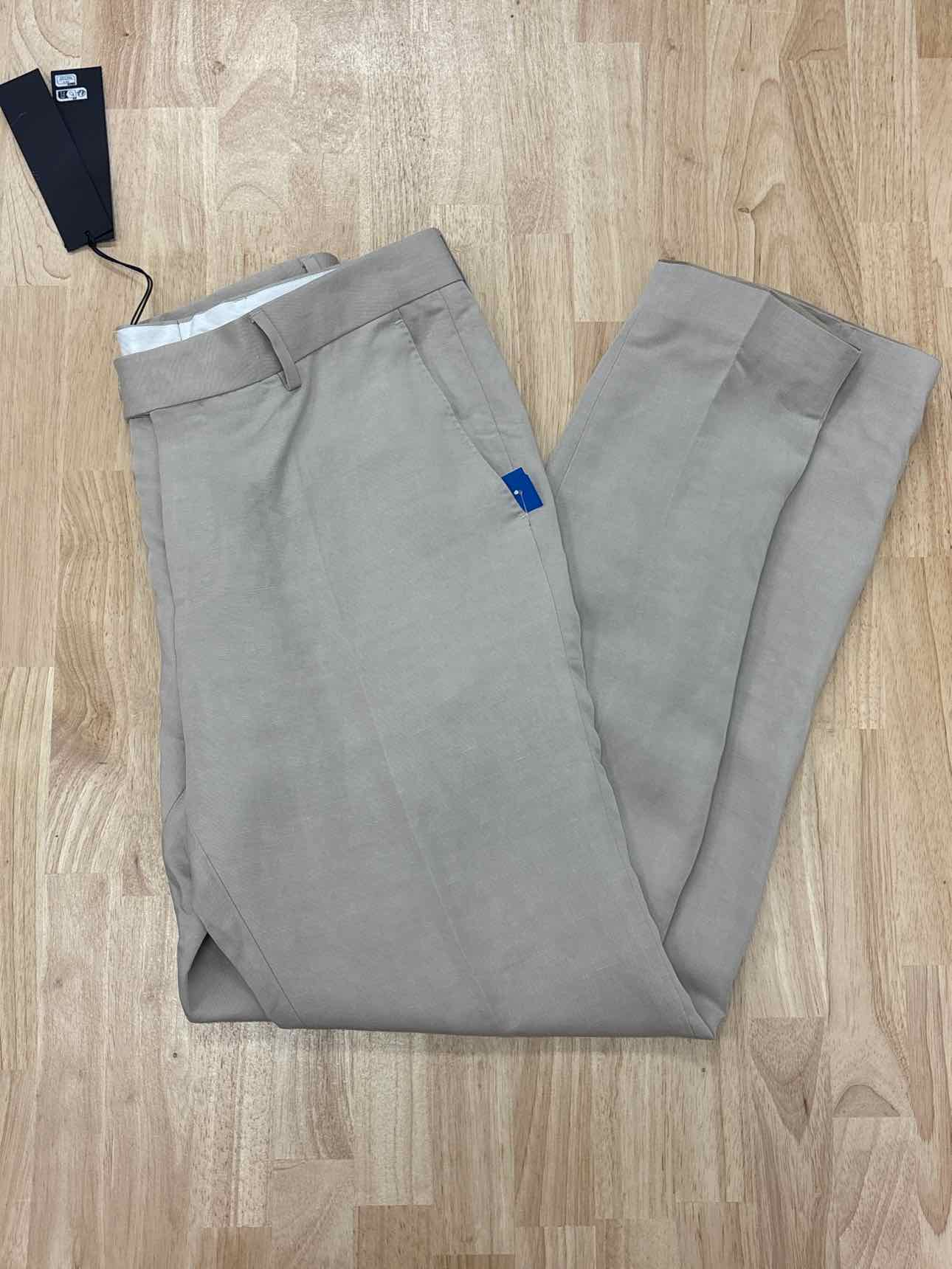 beckham Size 34 Slim-fit Pants with Micro Pattern