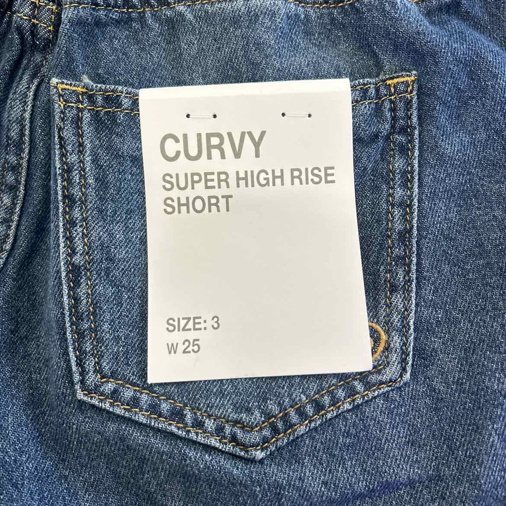 Indigo Rein Juniors' Distressed Drawstring Denim Shorts - Dark Wash - 3