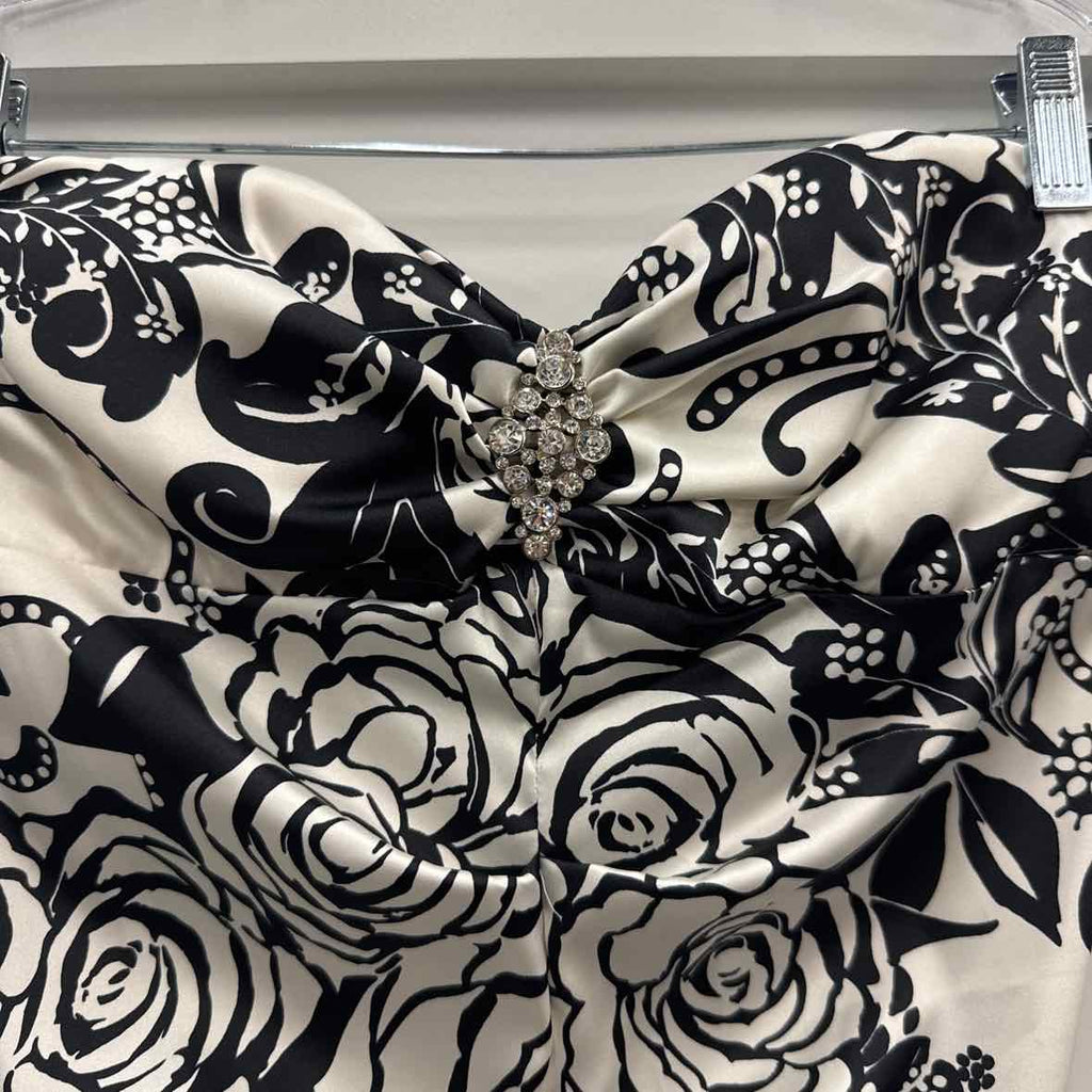 xscape Size 10 White & Black Dress