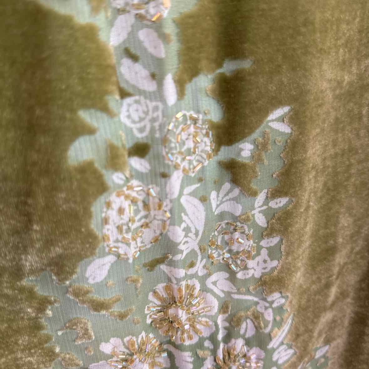 Vintage rose Size XXL Green Duster