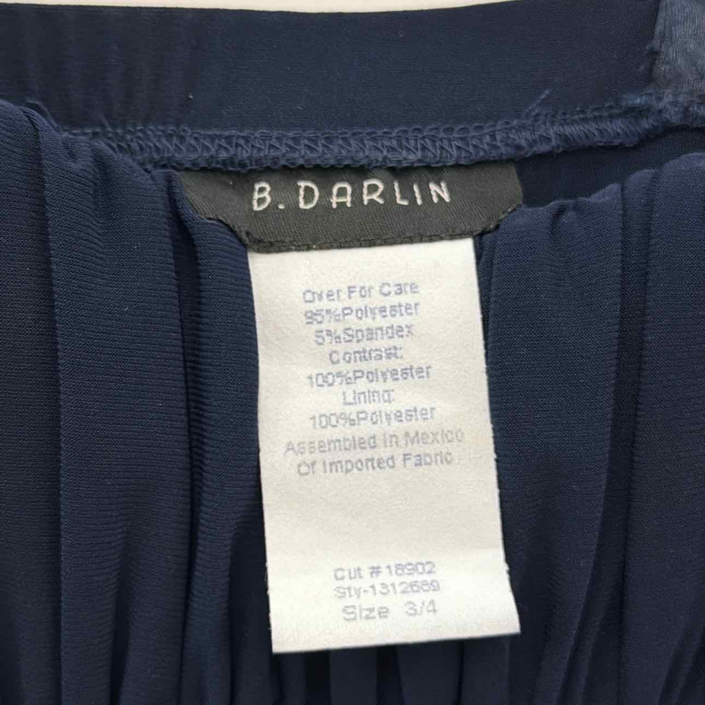 B Darlin Size 3/4 Navy Preloved Dress