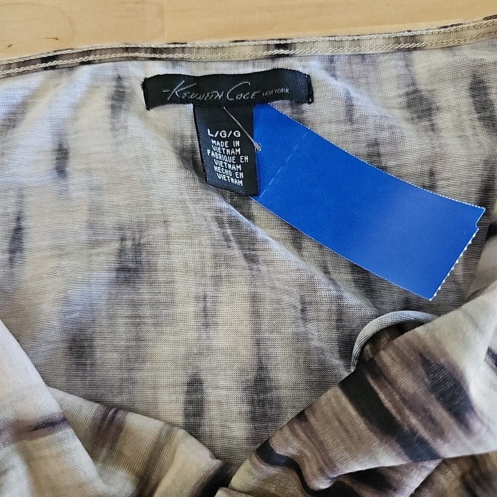 Kenneth Cole Size L Tan Blouse