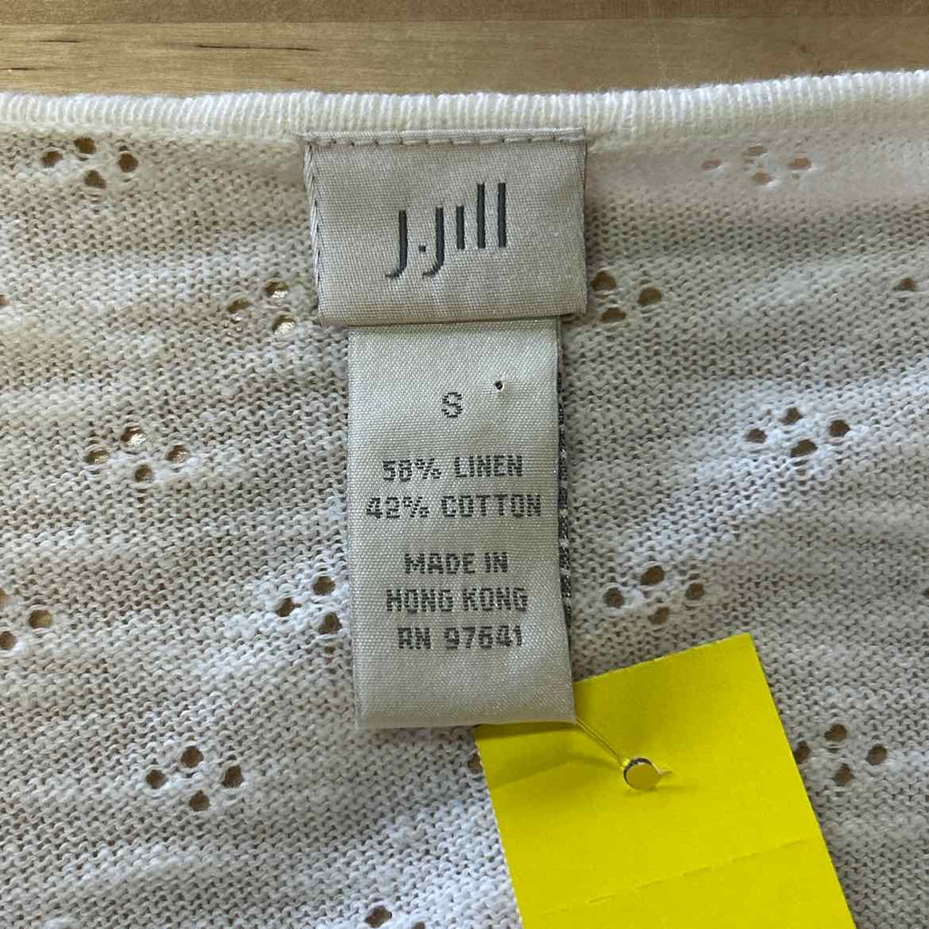 J Jill Size S White Preloved Wrap shirt