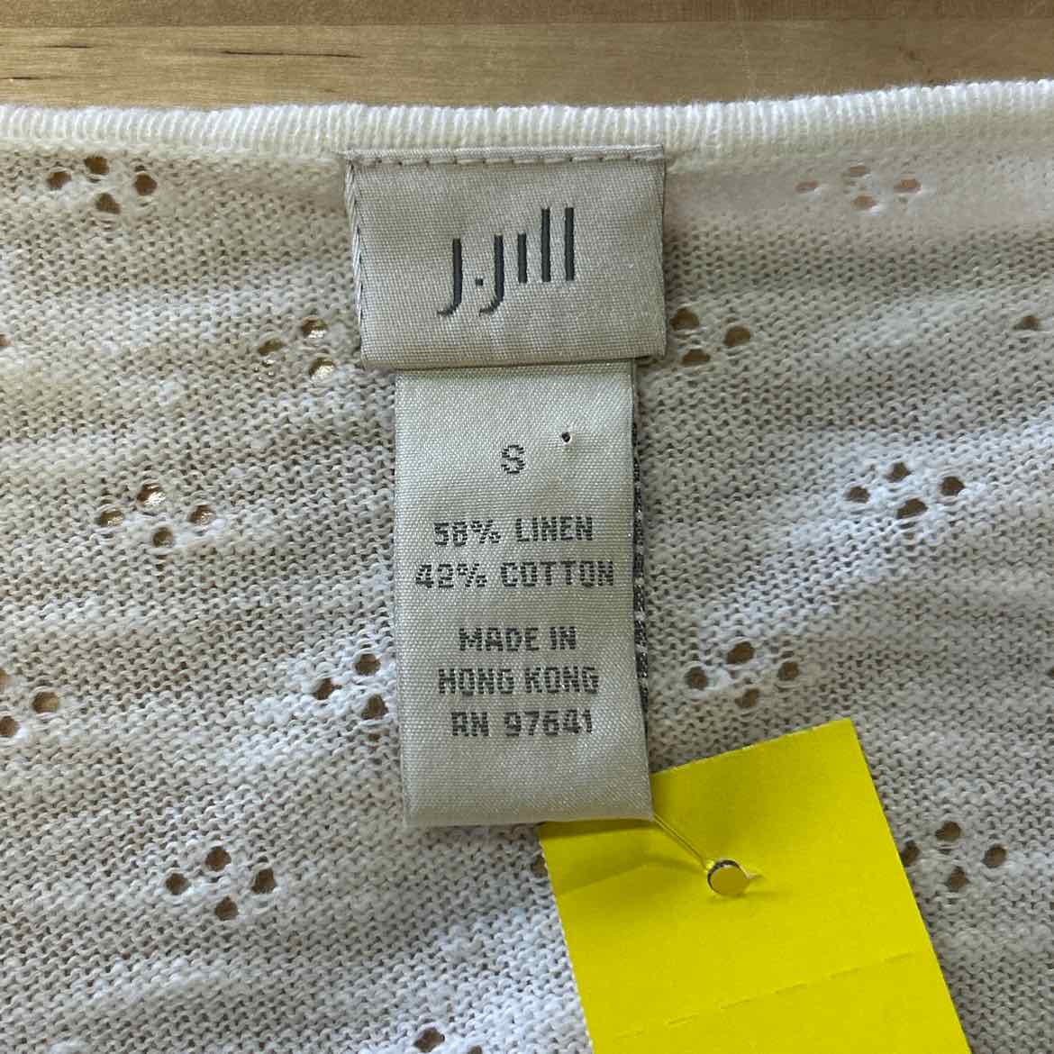 J Jill Size S White Preloved Wrap shirt