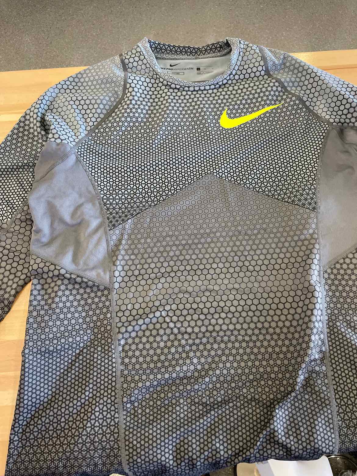 Nike Size L Gray MENS Athletic Long Sleeve