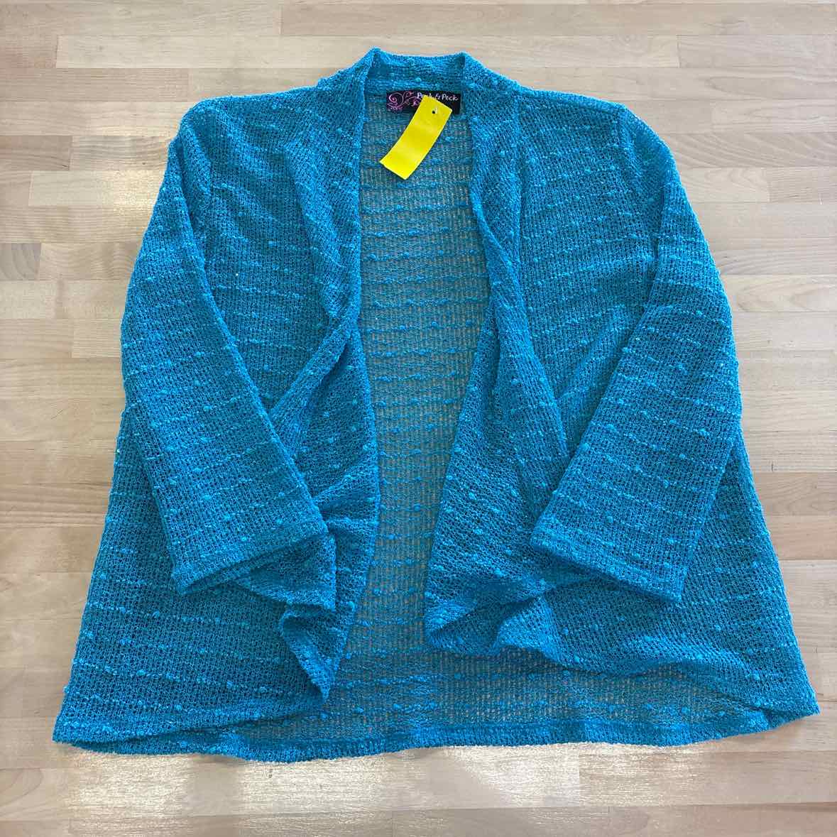 Peck&Peck Size M Blue Knit Cardigan
