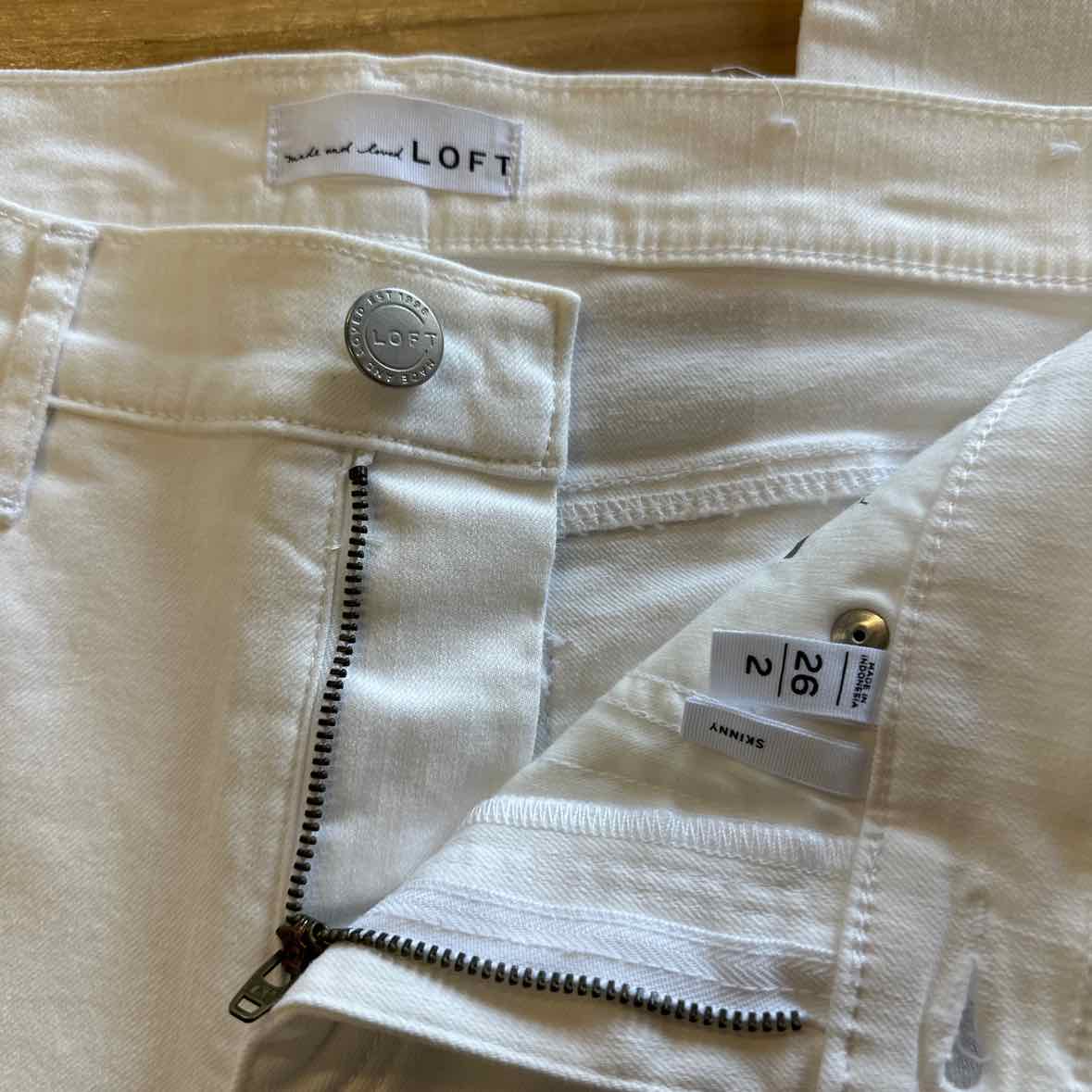 Loft Size 2 White Jeans