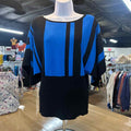 Style & Co. Size M Blue Black Preloved Knit Top