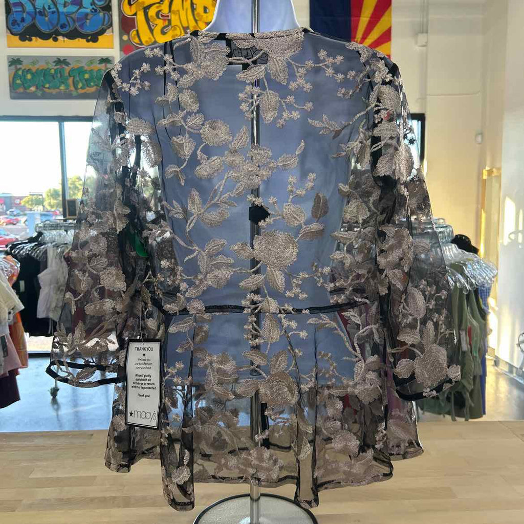 Alex Evenings Women's Printed Tulle Jacket & Top Set