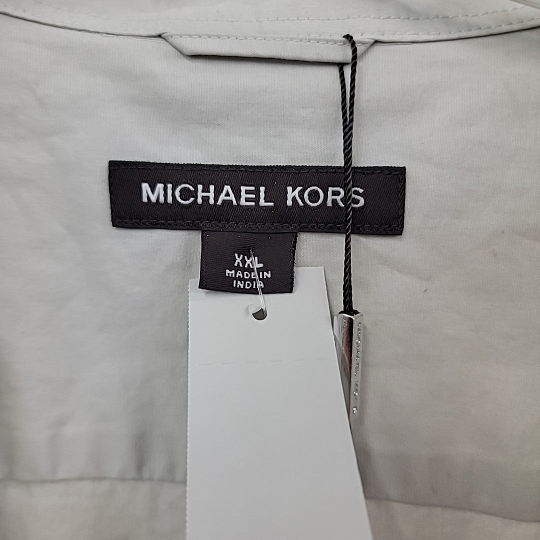 Michael Kors Size XXL Cotton Shirt Jacket - Grey