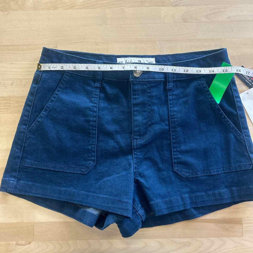 Indigo Rein Juniors' High-Rise Utility-Pocket Shorts - Raspberry Indigo - 11