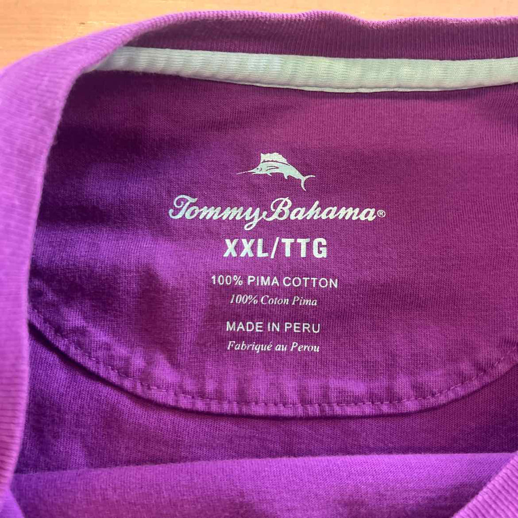 Tommy Bahama Size XXL Purple Preloved MENS T-shirt