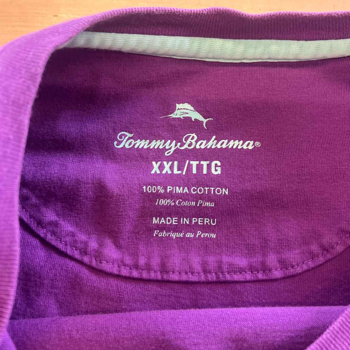Tommy Bahama Size XXL Purple Preloved MENS T-shirt