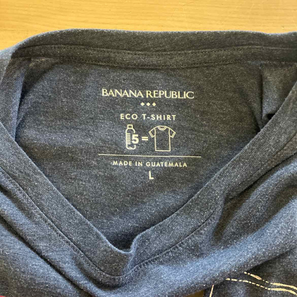 Banana Republic Size L Blue Preloved T-Shirt SS