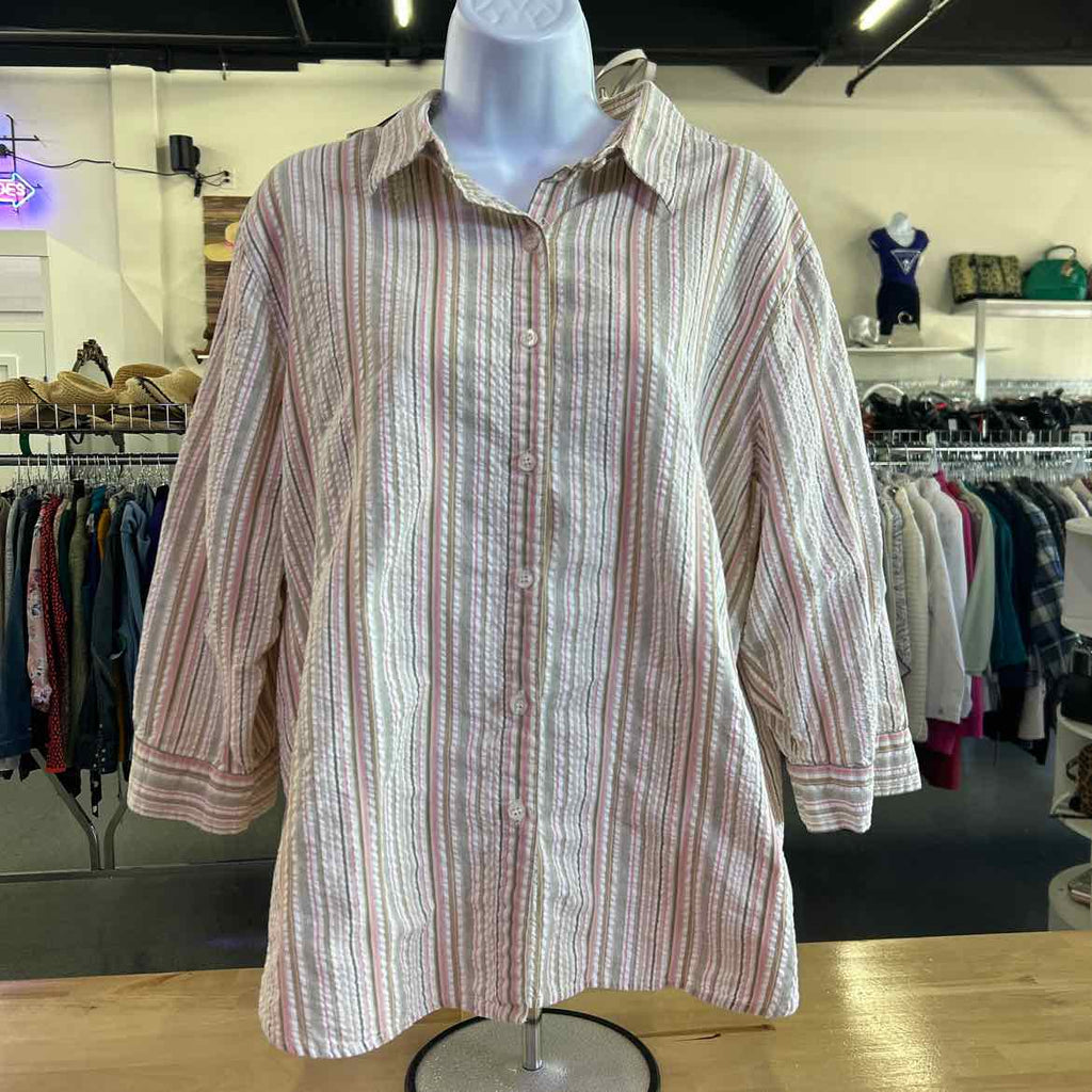 Lemongrass Size XL Pink Preloved Button Down LS