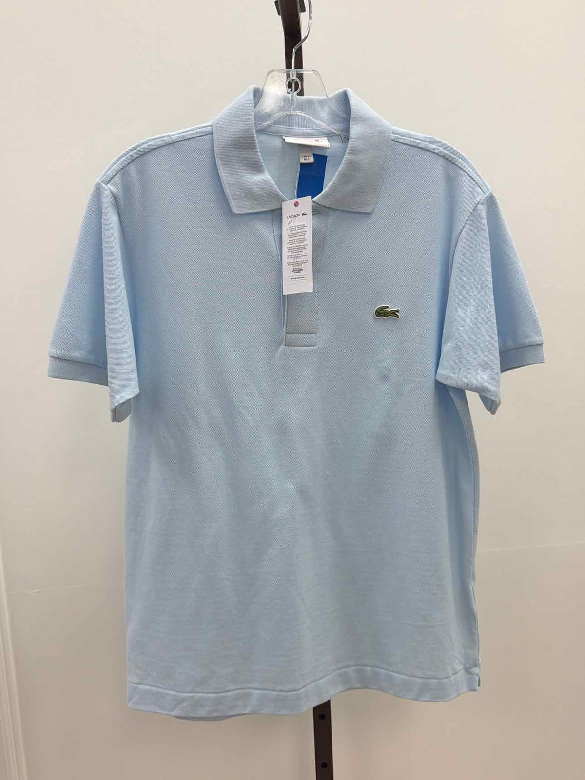 Lacoste Size S Original Cotton Pique Polo Light Blue