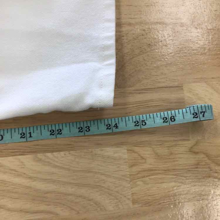 Ralph Lauren Size 8 High Rise Cropped White Wash Jeans