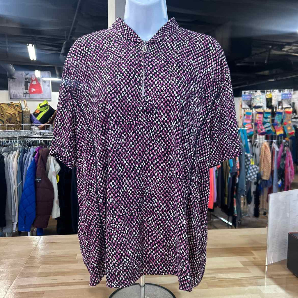 Monterey Club Size XXL Purple Preloved Blouse SS