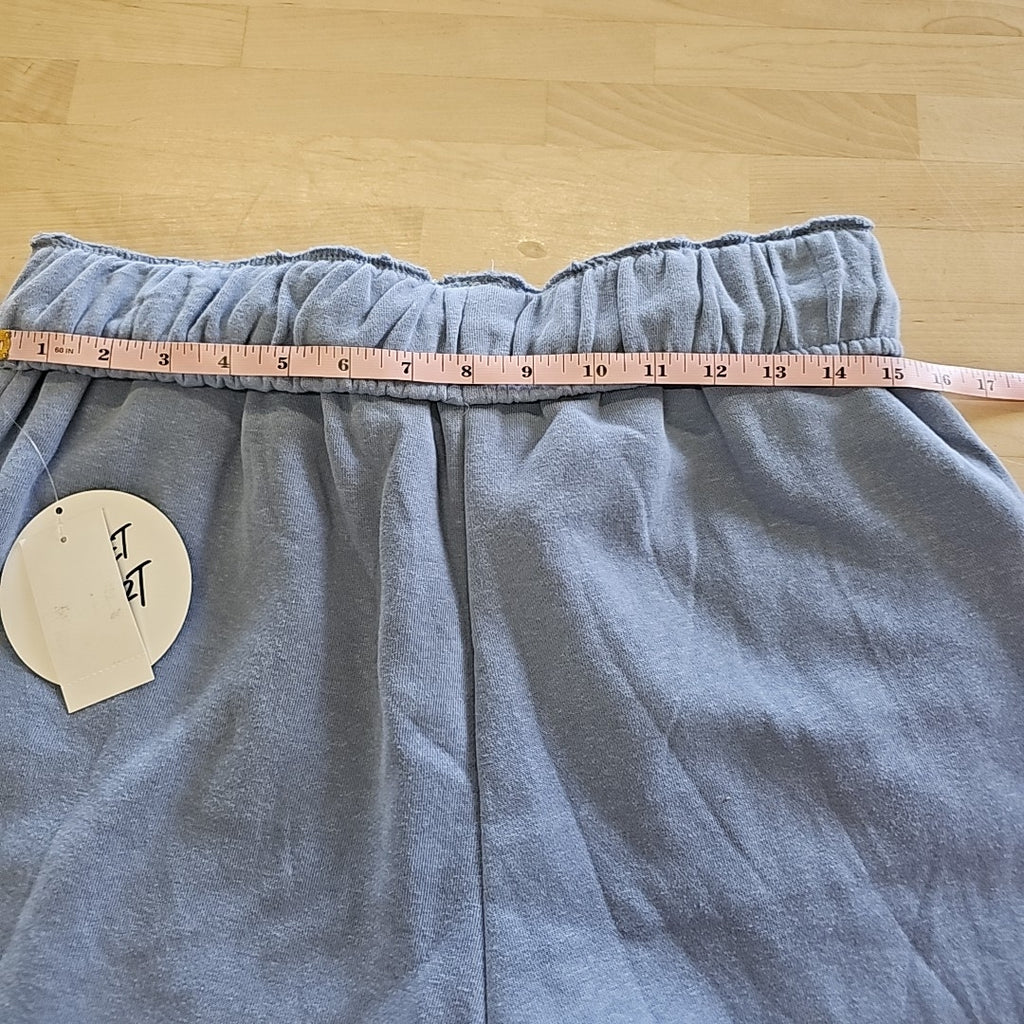 Planet Heart Juniors' Foldover-Waistband Wide-Leg Sweatpants - Rustic Blue