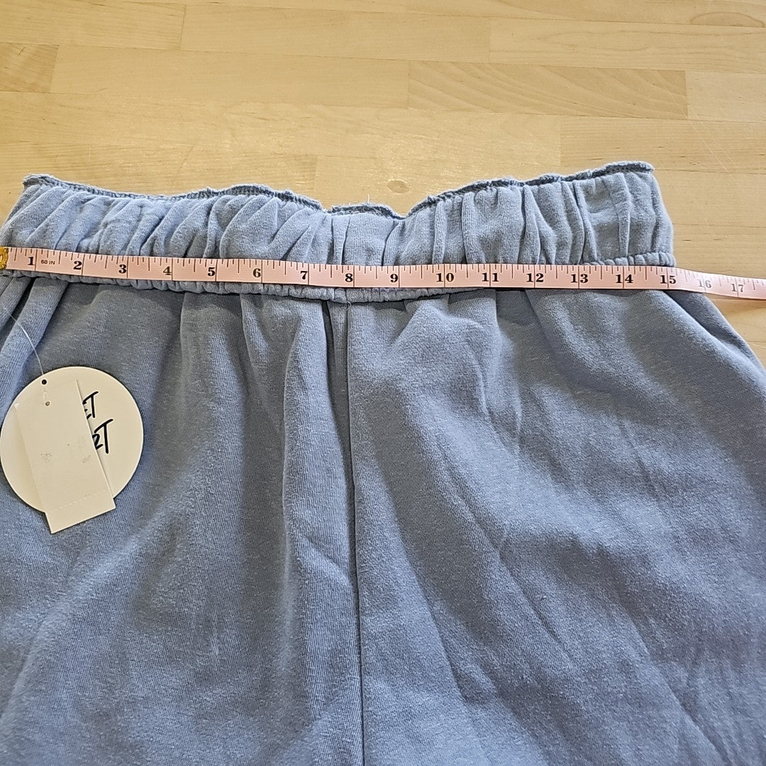 Planet Heart Juniors' Foldover-Waistband Wide-Leg Sweatpants - Rustic Blue