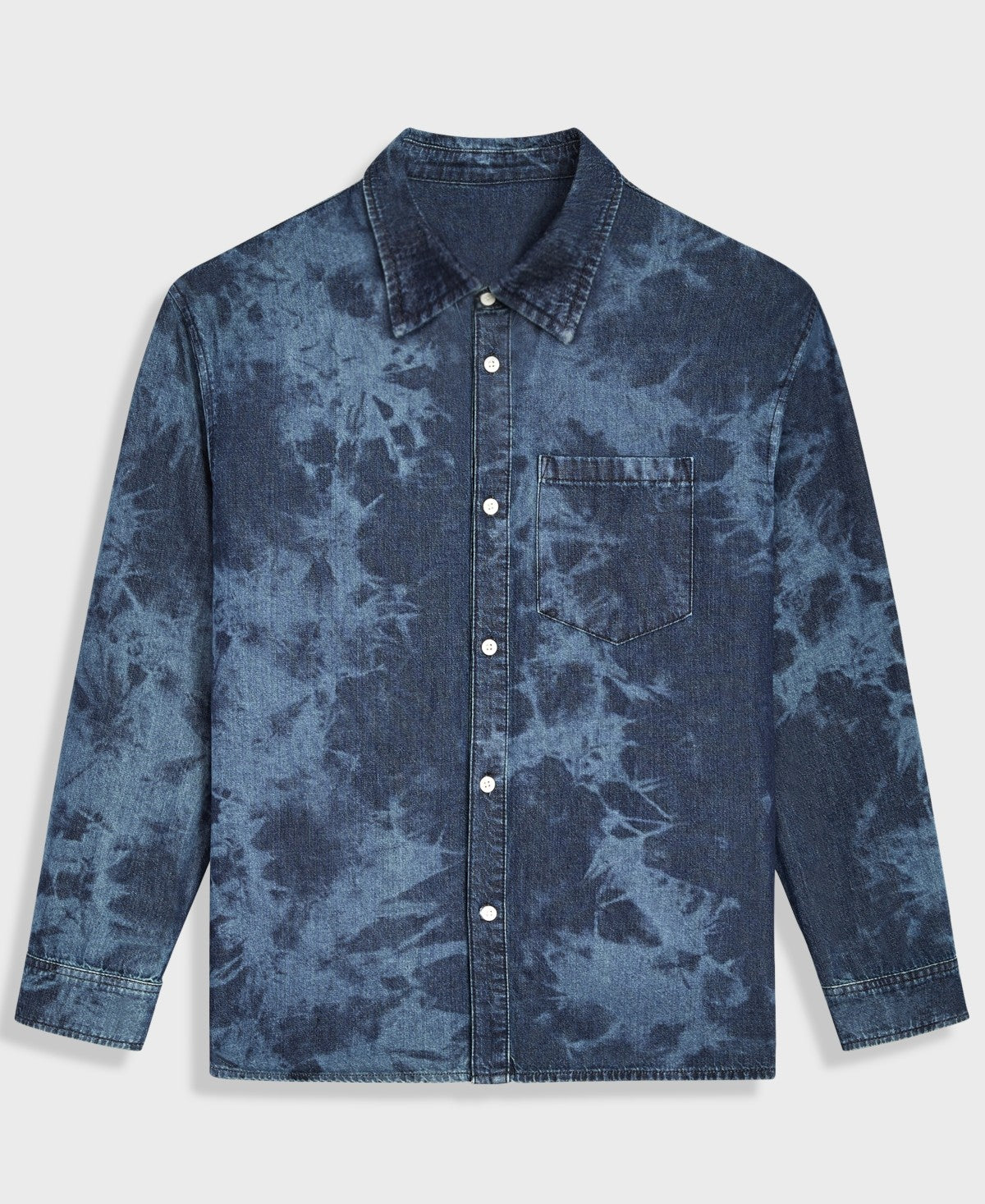 Mode Of One Size L Blue New MENS Long Sleeve Shirt