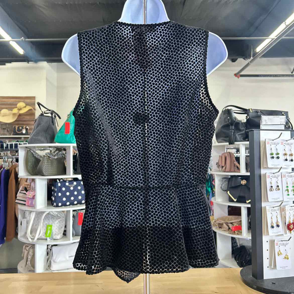 Chelsea28 Size S Black Velvet Mesh Preloved Tank