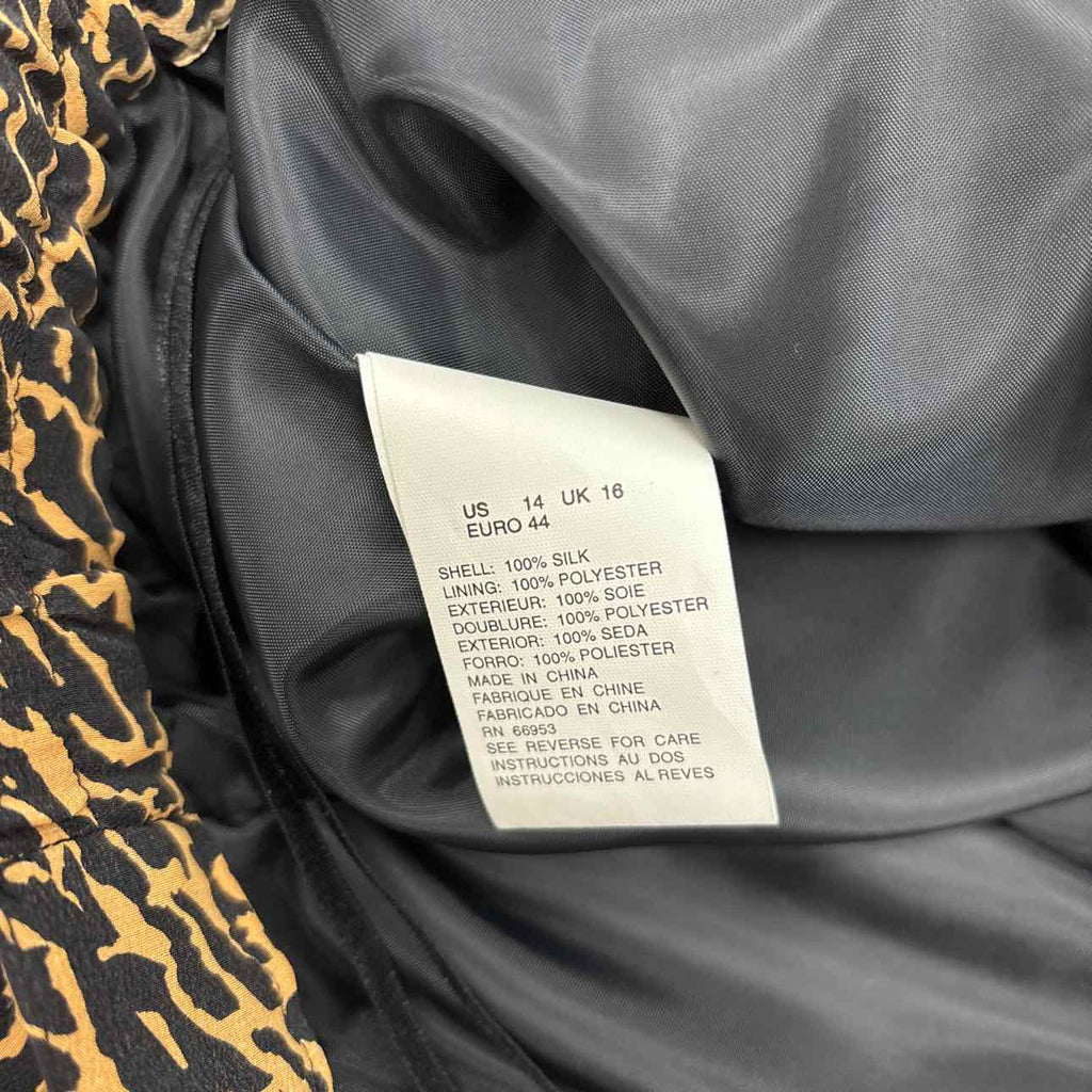 Joan Leslie Size 14 Brown & Black Silk Preloved Skirt