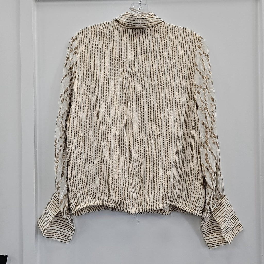 Vince Camuto Size S white/gold Blouse