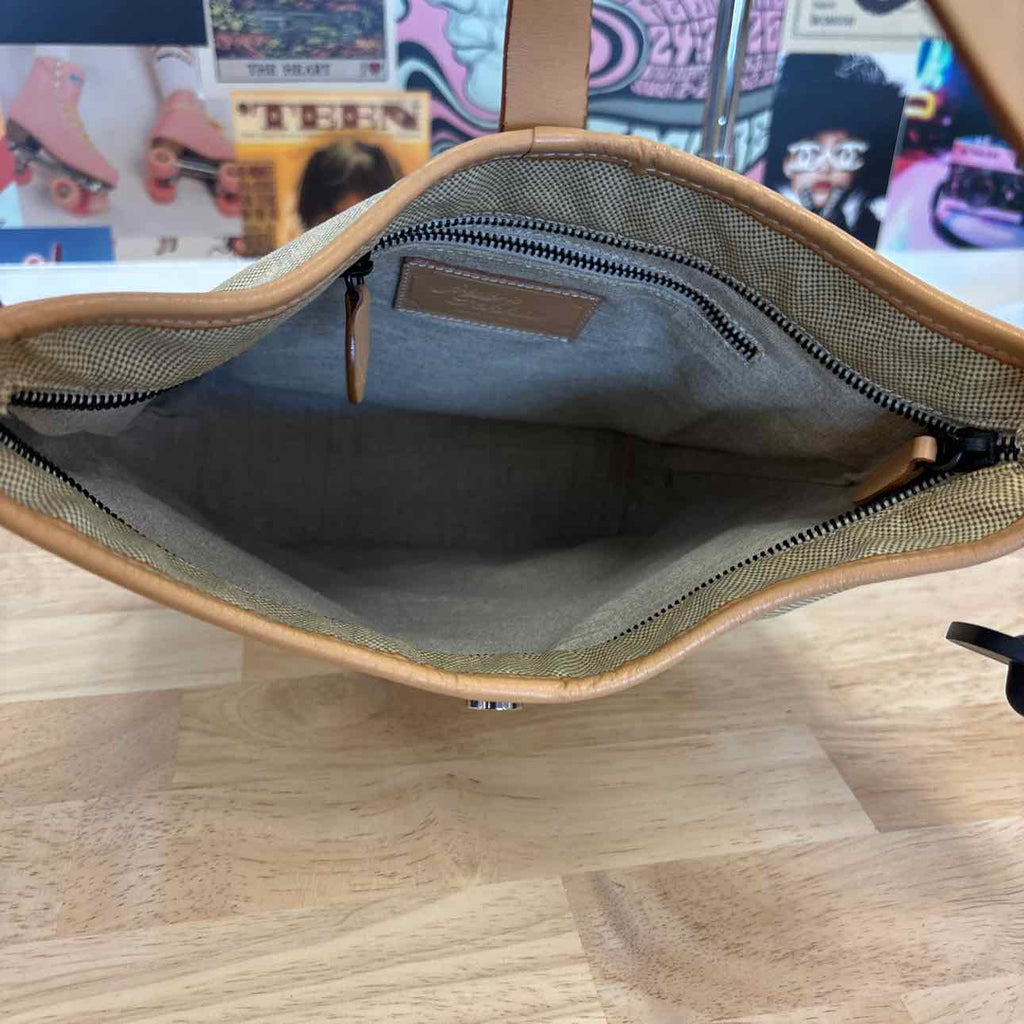 Frederic Fekkai Tan Tote Leather Preloved Handbag
