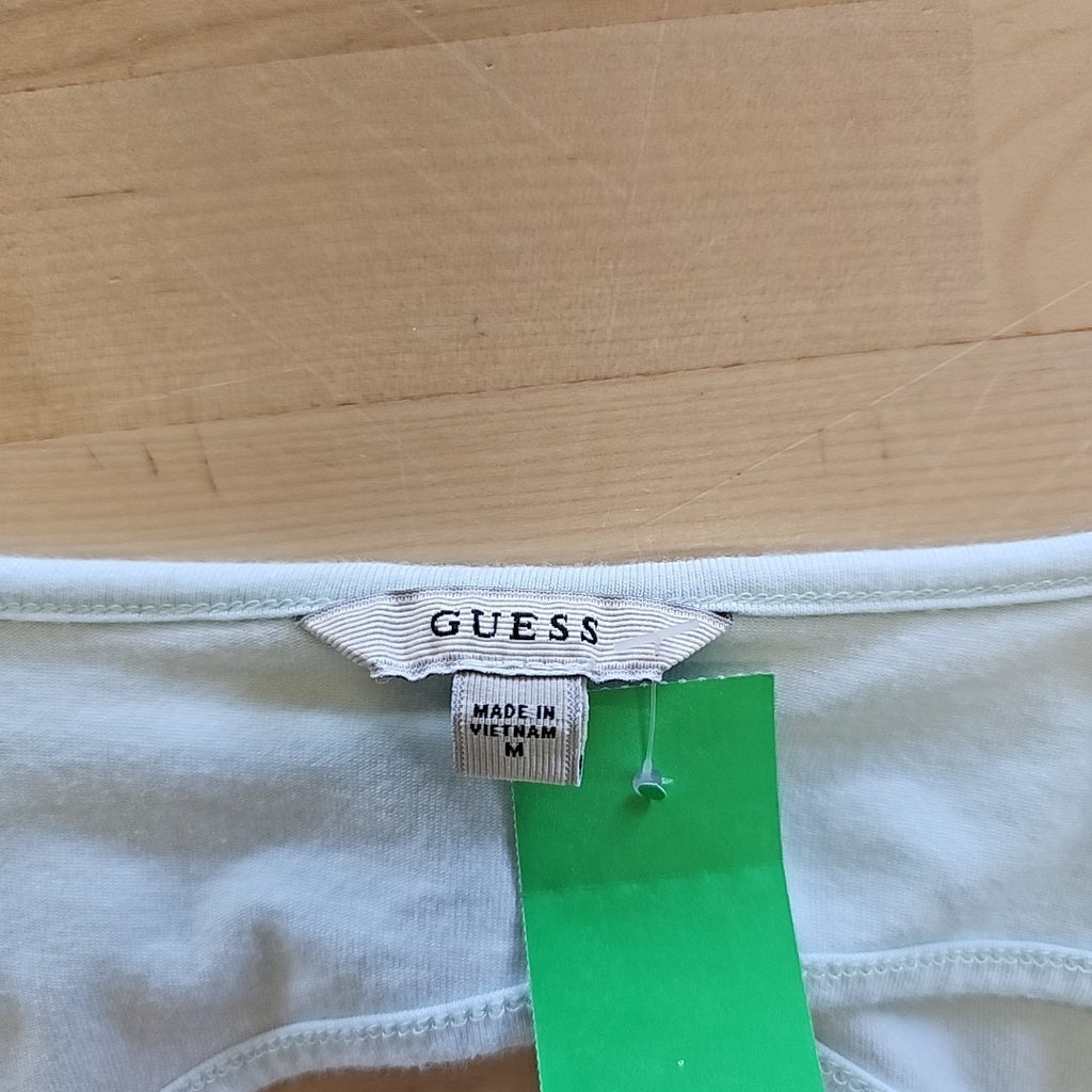 Guess Size M Blue Preloved Blouse LS