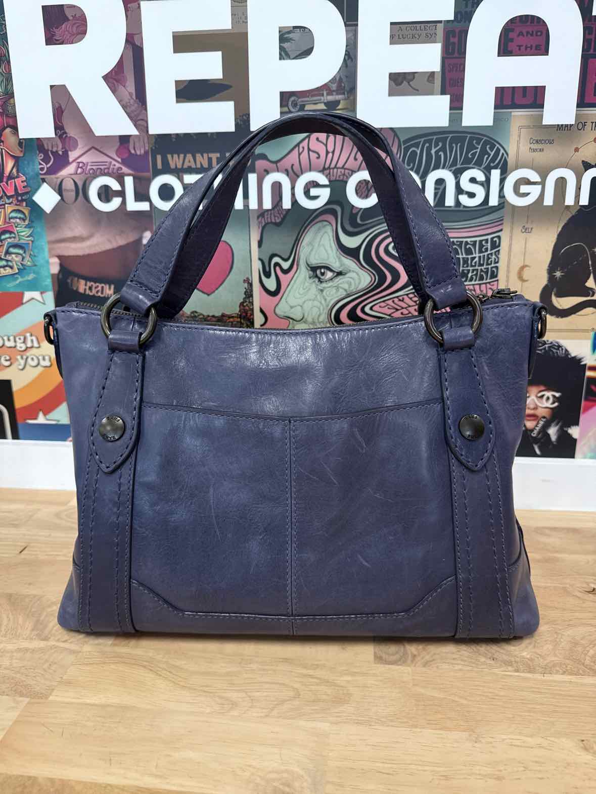 Frye Navy Preloved Handbag