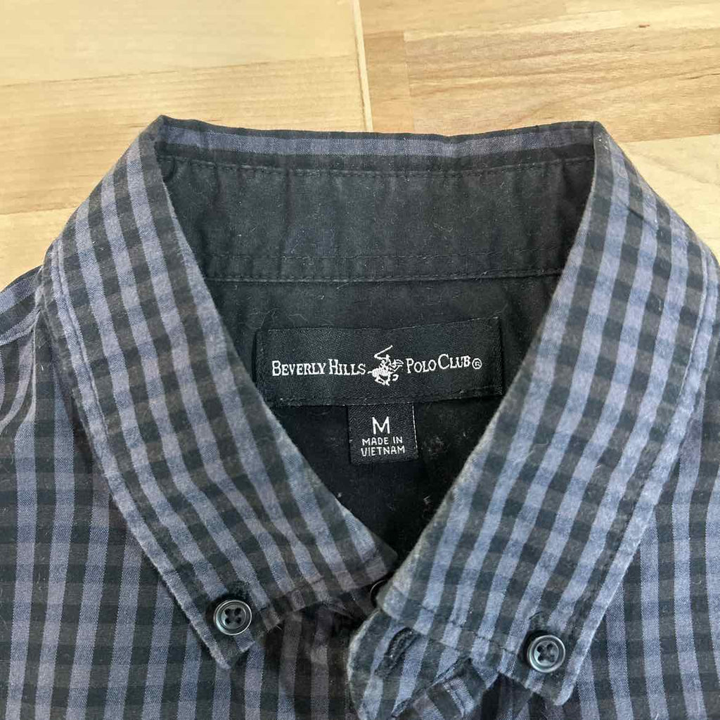Polo Size M Black Preloved MENS Button Down Shirt