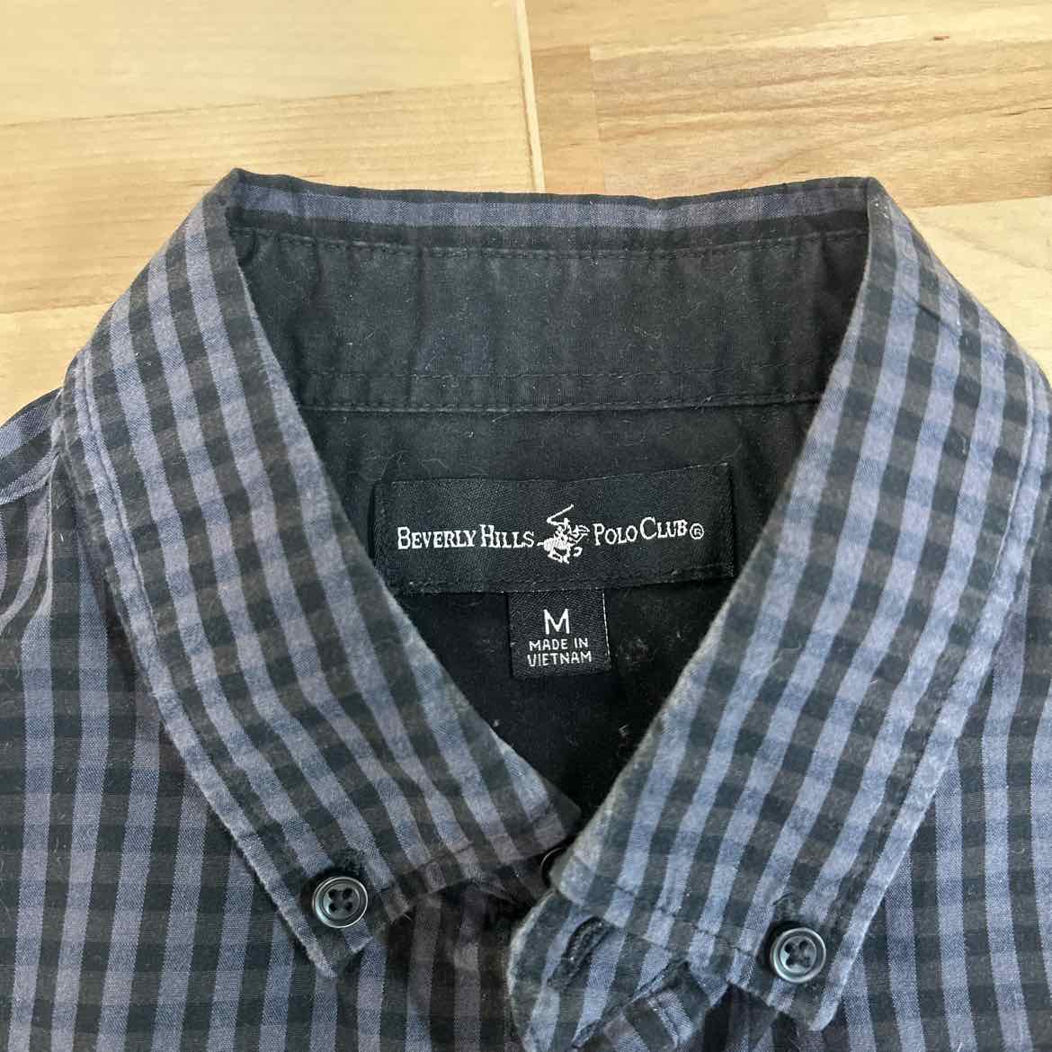 Polo Size M Black Preloved MENS Button Down Shirt