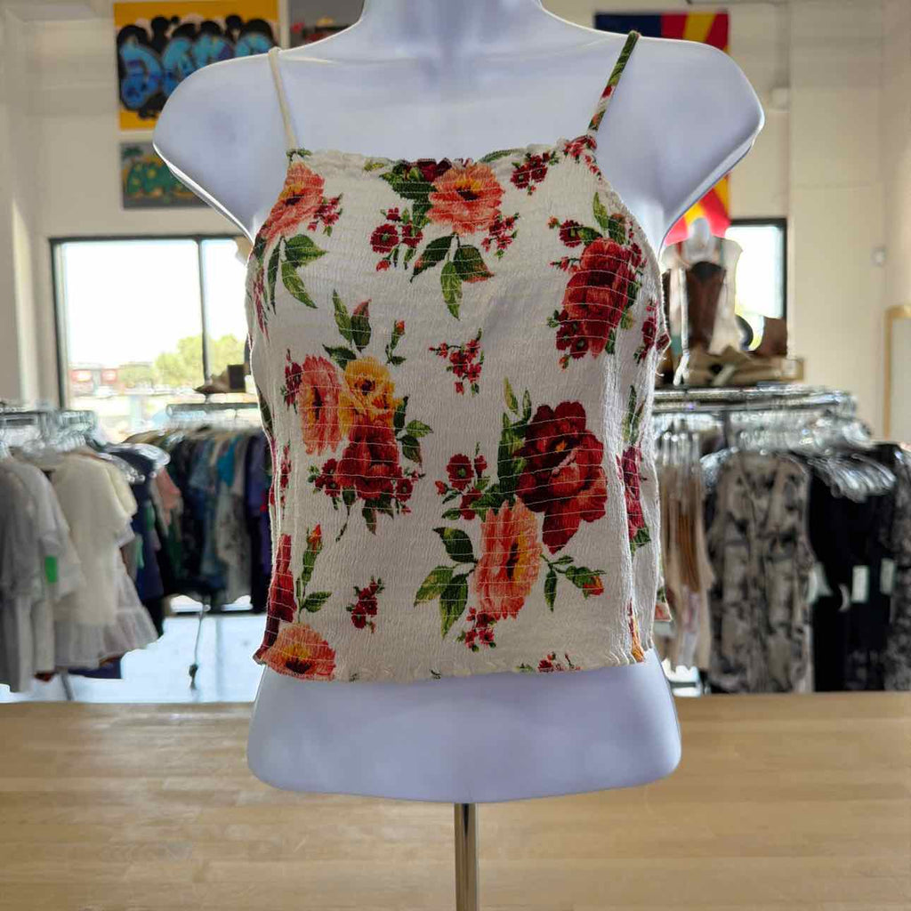 Ambiance Size L White Red Preloved Tank