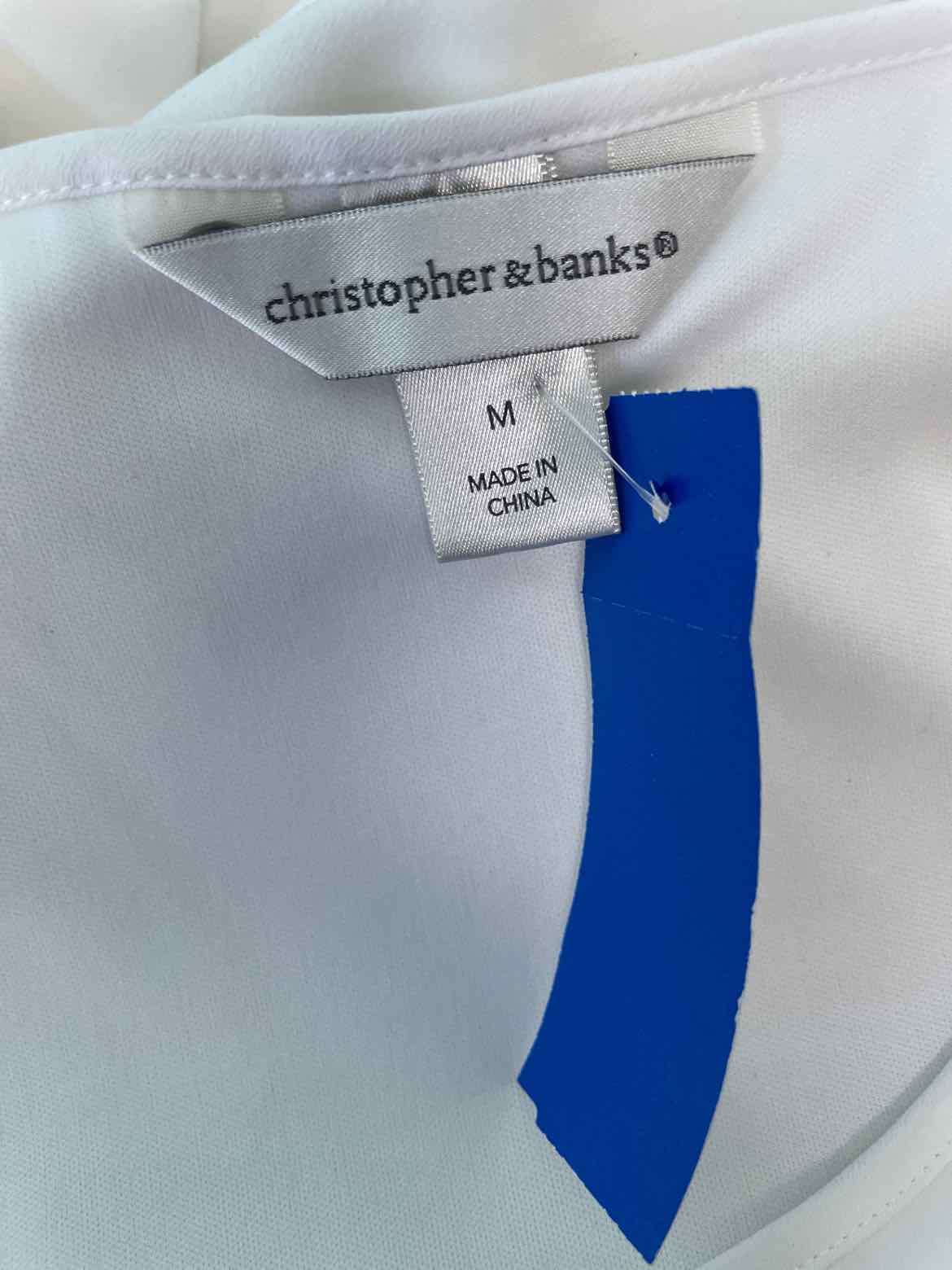 Christopher & Banks Size M White Sleeveless