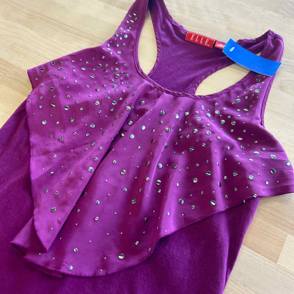 Elle Size S Purple Studs Tank