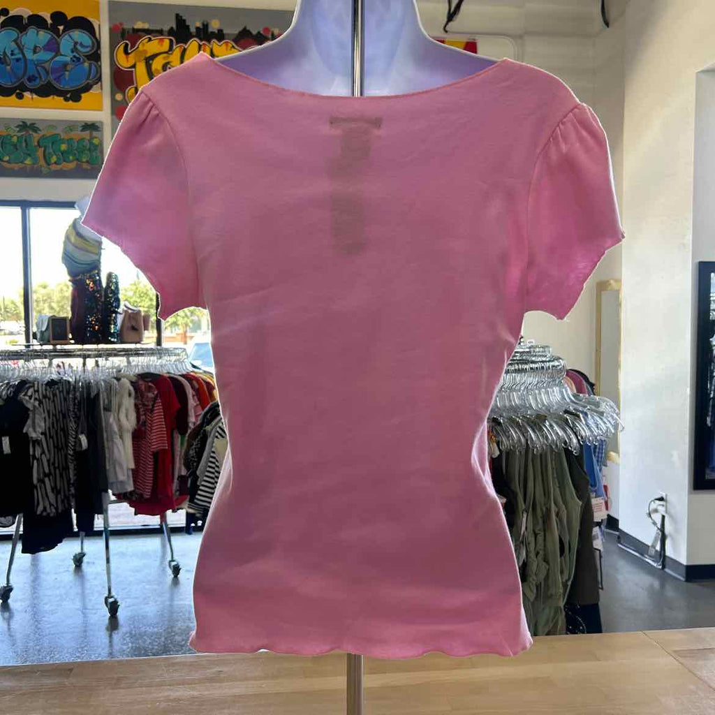 Pazo Size M Pink Cotton Preloved T-Shirt SS