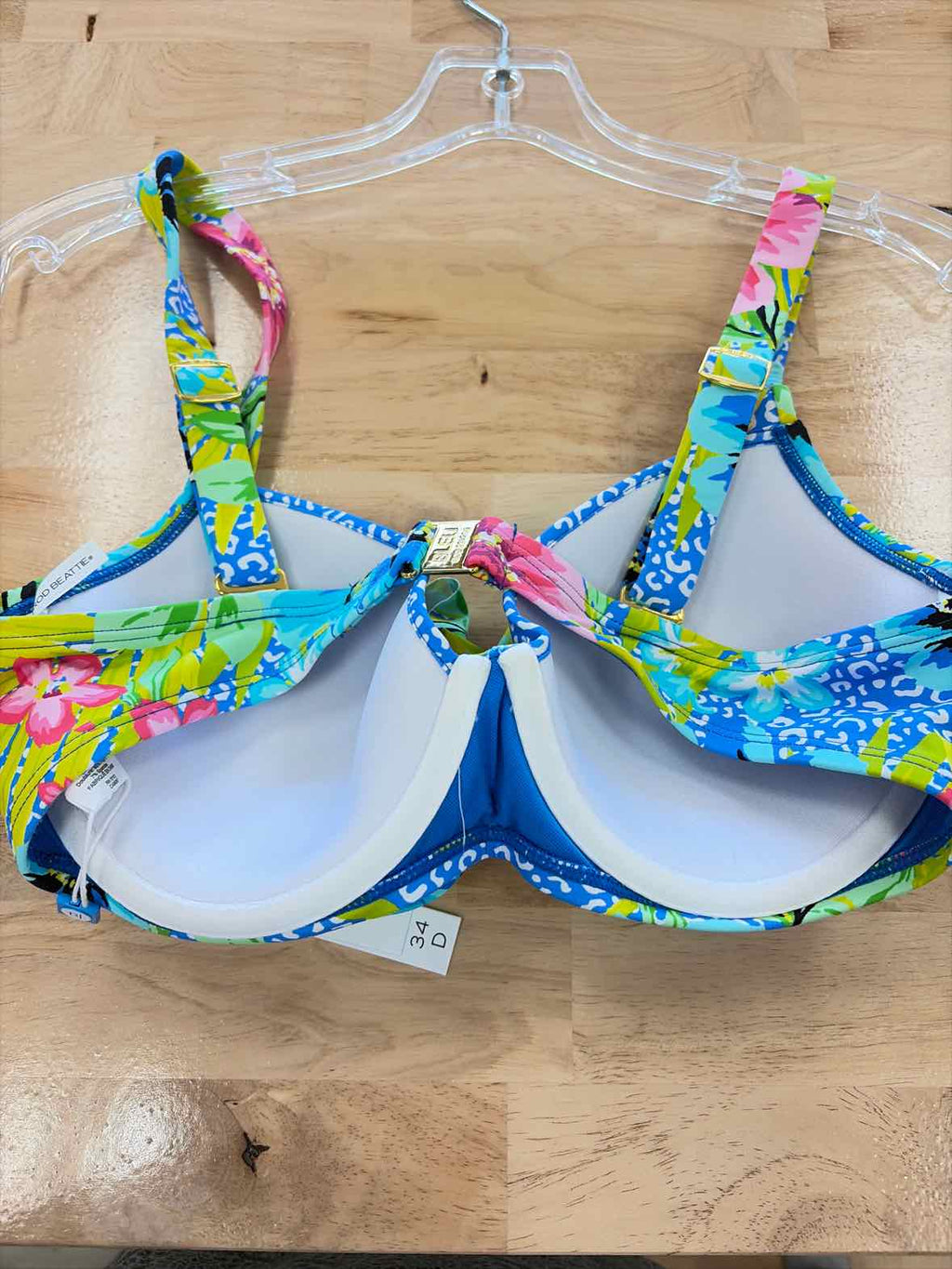 Bleu Size 34D Cross Back Premium Bikini Top