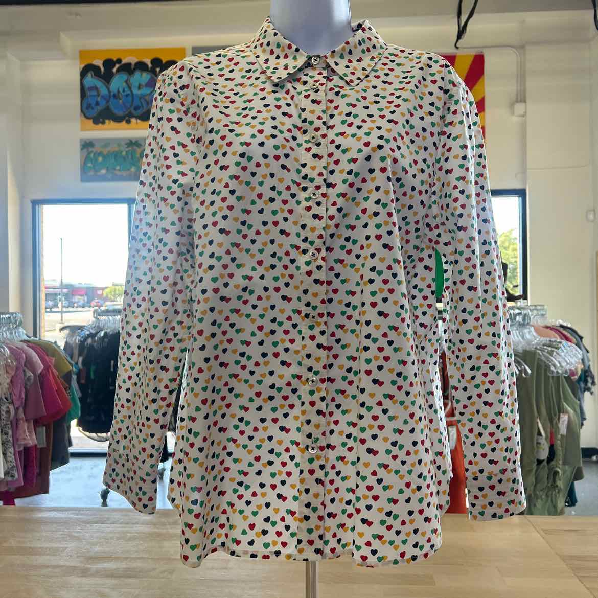 Talbots Size XLP White Preloved Button Down LS