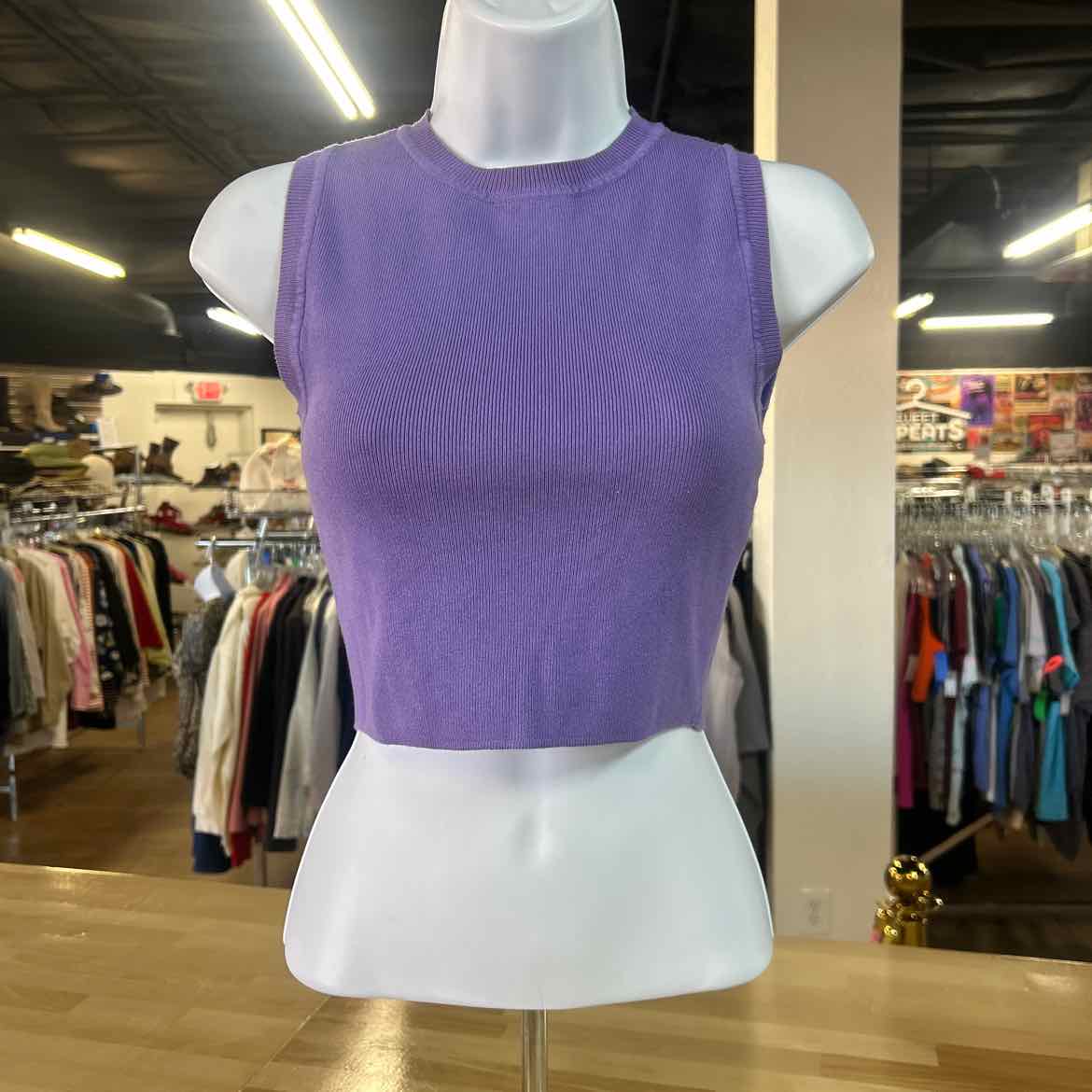 zara Size M Lilac Preloved Tank