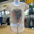 Charlotte Russe Size S Tan Preloved T-Shirt SS
