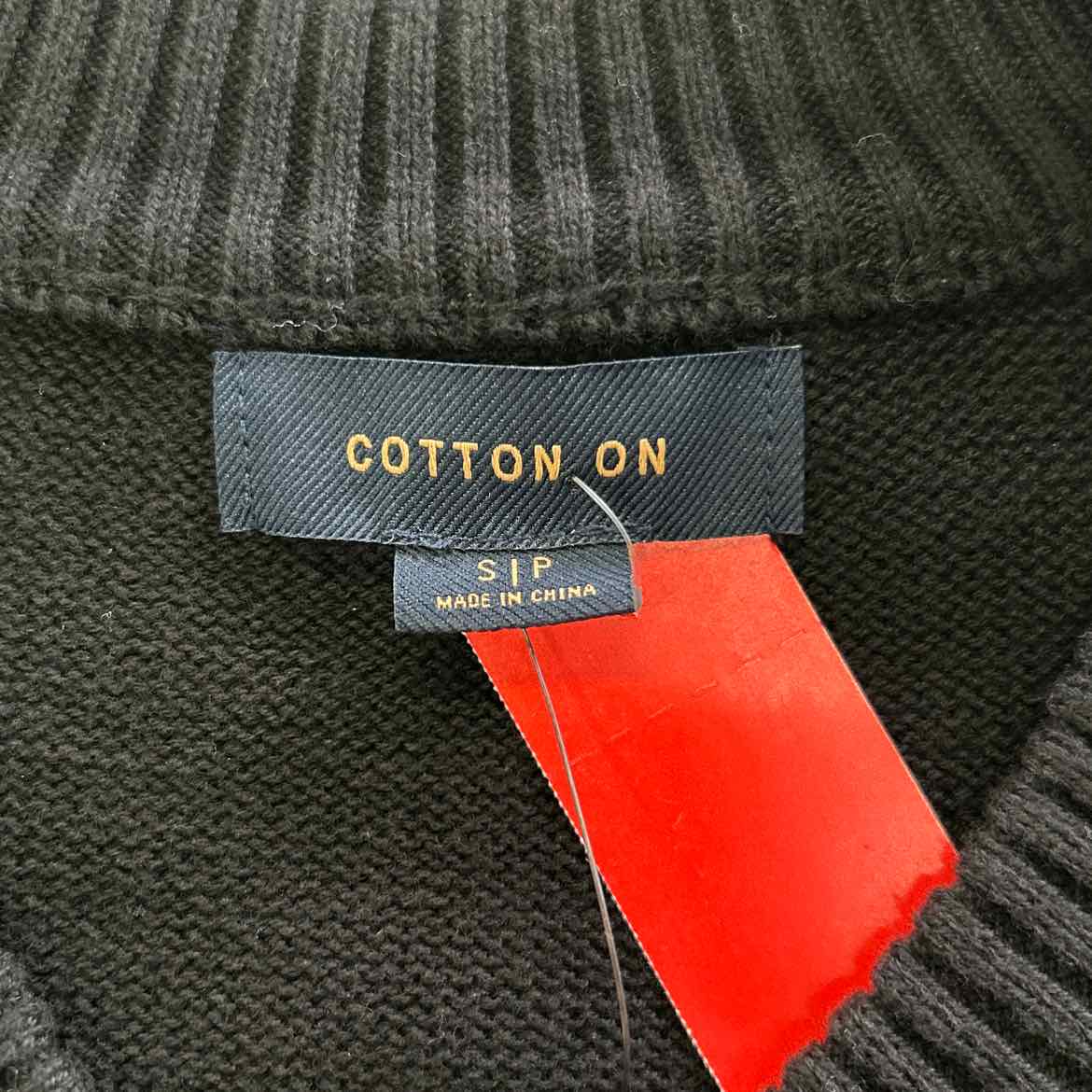 Cotton on Pullover Vintage Knitted Vest in Black