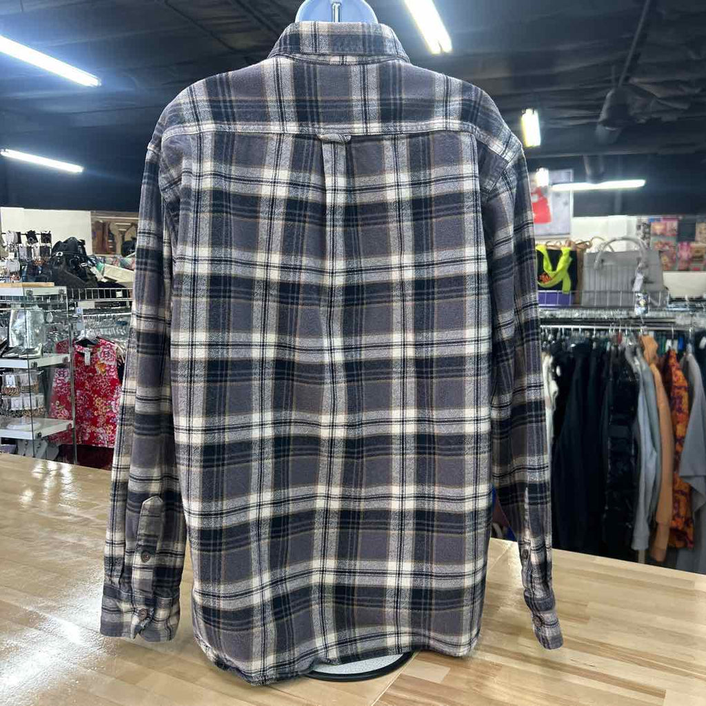 Jachs Girlfriend Size XL Beige Blue Preloved Flannel
