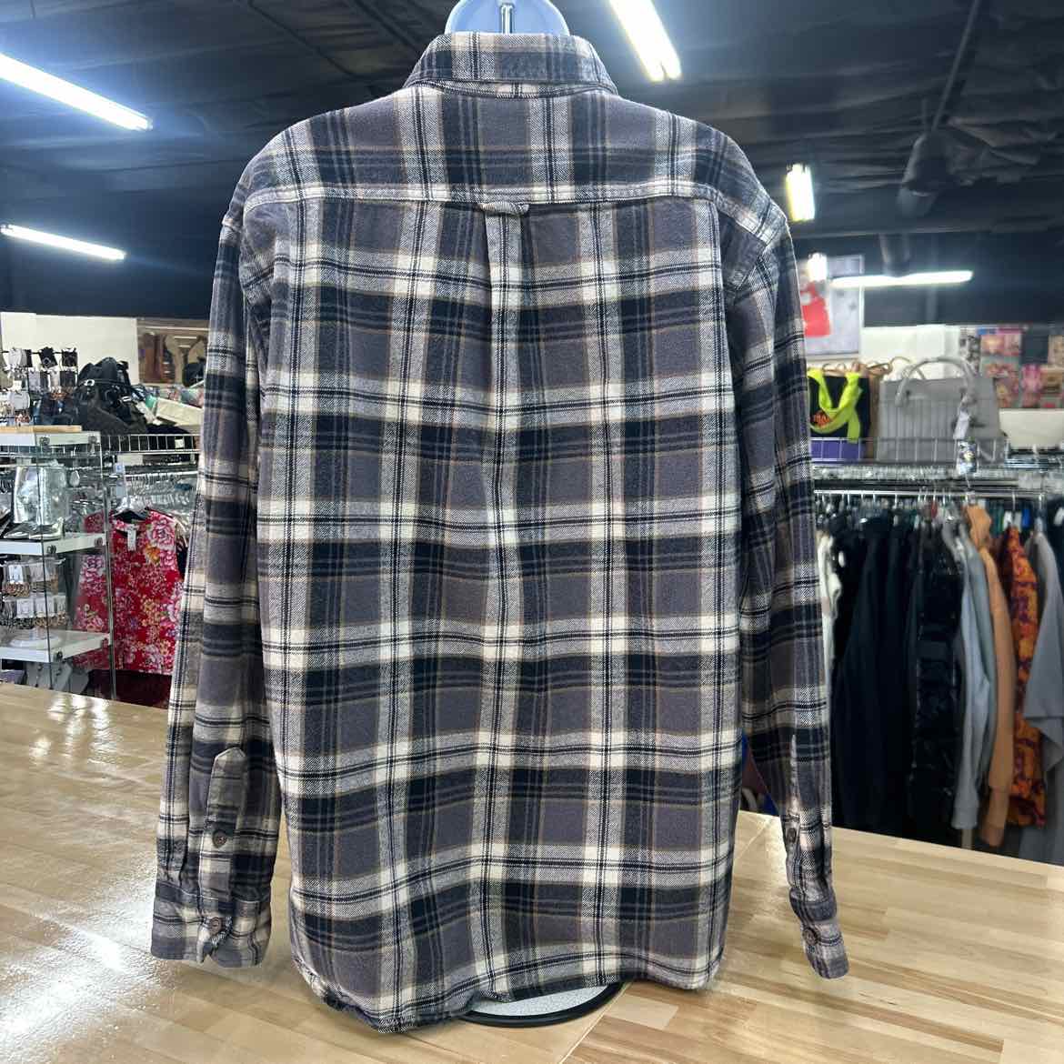 Jachs Girlfriend Size XL Beige Blue Preloved Flannel