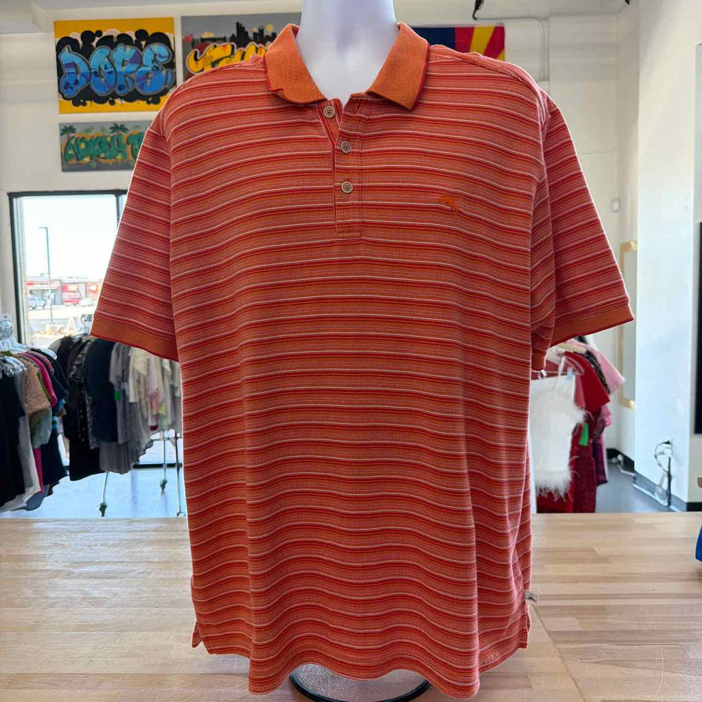 Tommy Bahama Size XXL Orange Preloved MENS Polo